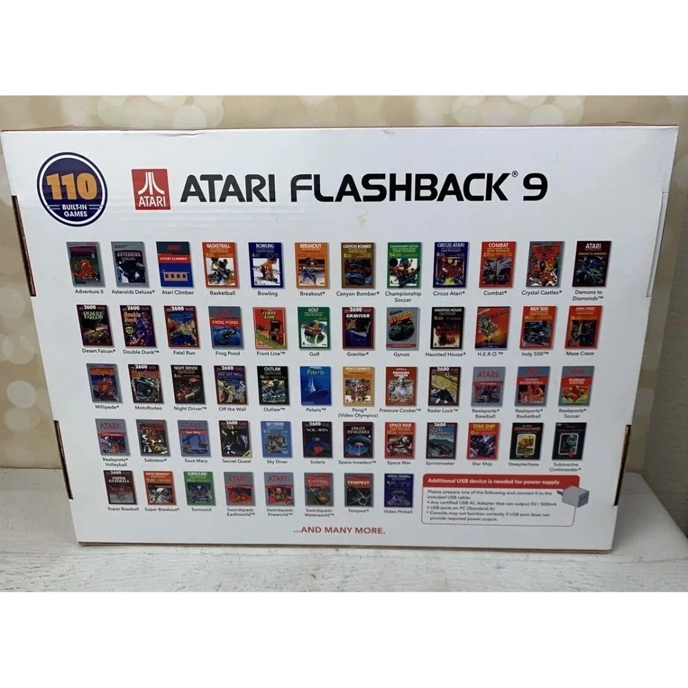 Atari Flashback 9 HDMI Retro Console Built-in Games 110 W 2 Controllers AtGames